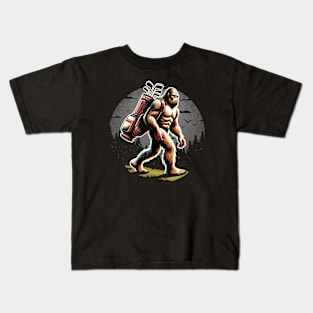 Golfing Bigfoot Kids T-Shirt